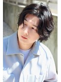メンズミディアムパーマ色気パーマ20代30代40代/