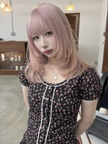 リヴ ウメダ(LIV umeda)&nbsp;ミルクティーピンク/トリプルカラー/ミディアムレイヤー