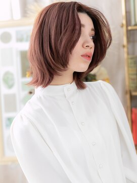 カバーヘア イヴ 戸頭店(COVER HAIR EVE) ■ローズブラウンセンターパート抜け感ウルフ314-2戸頭30代40代