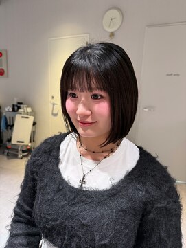 アム(amu) ボブ/ボブヘア/前髪カット/ボブレイヤー/黒髪