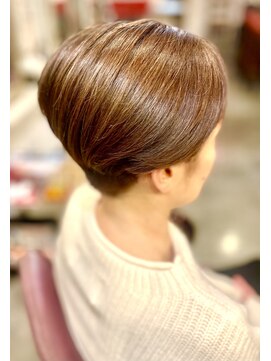 サーティエイト(38) 丸みハンサムショート/髪質改善/高濃度水素/白髪ぼかし/カラー/