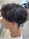 MEN'S HAIR/ブルーブラック/フェザーパーマ/錦糸町