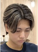 MEN’S HAIR/波巻きツイストスパイラル/リバースセンターパート