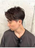 自然な流れのニュアンスパーマメンズカット[下北沢]