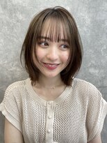 サンド 銀座(sand)&nbsp;顔周りレイヤーで広がらない抜け感ボブ