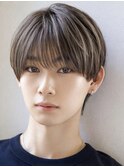 ハイトーンカラーフェザーパーマニュアンスパーマセンターパート