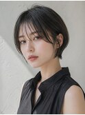 ショート髪型20代30代40代前髪あり前髪なし面長丸顔池袋