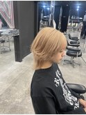 メンズ×ハイトーンミルクティーベージュ
