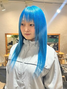 ロア インターナショナル 新宿店(LoA International) スカイブルー/ハイトーン/ケアブリーチ/新宿