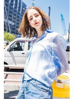 クラン(clan)&nbsp;前下がりボブ/モテ髪カタログ/小顔に見せるヘア/前髪カット