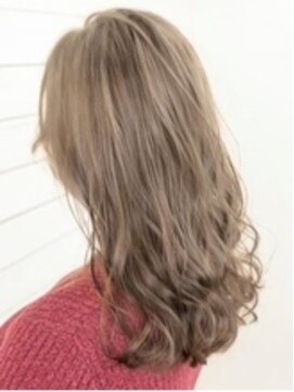 オーブ ヘアー ミア 大村店(AUBE HAIR mia) 【AUBE HAIR】ライトクリアベージュ_フリンジセミロング