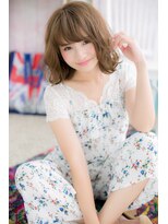 ミック 日暮里店(miq) ハイライトカラー外ハネくびれミディAラインボブc1