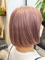 カーサ バイ ハミュウ たまプラーザ(CASA by Humium)&nbsp;20代★ミニボブピンクアッシュ×透明感小顔ケアブリーチ