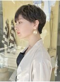スッキリフレンチショート／ベージュブラウン／表参道／40代50代