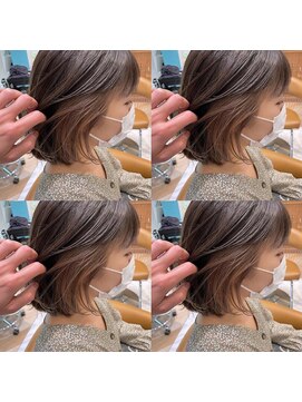 ロンド レグリーズ 立川(Lond leglise) インナーカラーボブベージュカラー