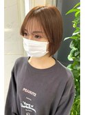 ～ シースルーバングが可愛いショートボブ～【Ria 大阪 梅田】