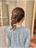 結婚式ヘアセット×編みおろしstyle