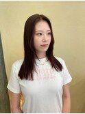 【snuw mina】ワインレッド×顔まわりレイヤーカット/伏見