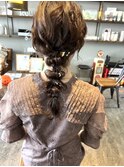 編み下ろしアレンジ/ヘアアレンジ/