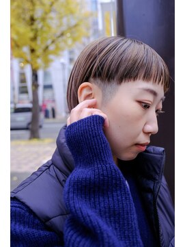 インプレッション(impression produced by LA’BO) 【札幌/impression佐藤】ワイドバングぱっつんボブ/白髪ぼかし