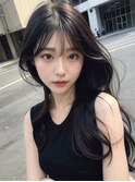 顔まわりレイヤー、くびれ、シースルー