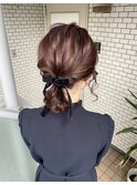 ボブアップ　ボブヘア　ポニーテール　ローポニー