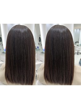 髪質改善のスペシャリスト在籍！さらさらの質感◎クセを伸ばすだけじゃない、髪に優しく自然な仕上がりに。