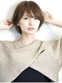 小顔フェザーショート◎マロンベージュ20代30代40代50代