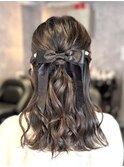 《mana》ハーフアップ/お呼ばれヘアセット/結婚式ヘアセット
