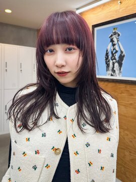 トゥコ(tuco) ブリーチなしダブルカラー 暖色 ウルフ ロング ワイドバング