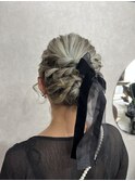 ヘアセット/アップヘア/ローポニー/結婚式ヘアセット