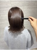 透明感カラーボブ