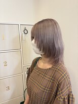 ジュエ ヘアー デザイン(Jue hair design)&nbsp;ハイトーンレイヤーカット/ラベンダーホワイトカラー/知立/20代