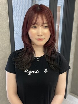 ヘアサークルジープ 千舟町店(hair circle geep) デザインカラー/ルーツカラー/レイヤーカット/ハイレイヤー