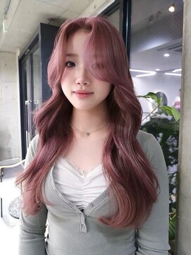 ソル ジングウマエ(SOL JINGUMAE) ハイトーンカラーホワイトブロンドミルクティーベールピンク韓国