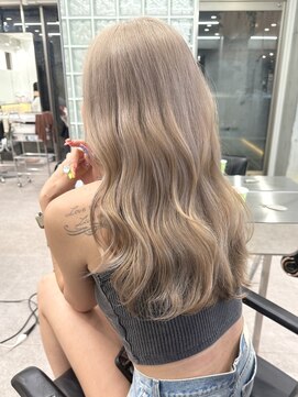 サンクプロジェクト(cinq PROJECT) ラベンダーミルクティーグレージュ韓国風顔まわりレイヤー原宿