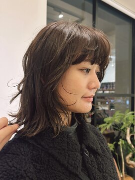 ▽重めロブ×ショコラベージュ