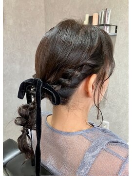 編みおろしヘアセット