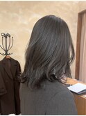 ◯ブリーチなしグレージュ 地毛風カラー 暗髪カラー くびれヘア