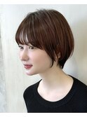 【岩田莉奈】ナチュラルレイヤーショートでひし形シルエット新宿
