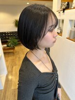 クマ(kuma.)&nbsp;大人可愛い20代30代40代前下がりショートボブ丸みショート◎