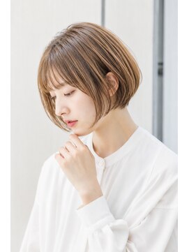 アンフィニー 銀座(ANFINI) 前下がりショートボブ×透明感ベージュ