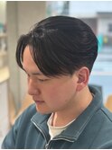 曲がる縮毛矯正センターパートフェザーパーマ髪質改善眉カット