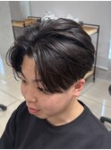 曲がる縮毛矯正センターパートフェザーパーマ髪質改善
