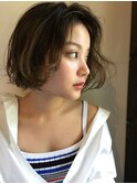 [people] 柔らか切りっぱなしボブ