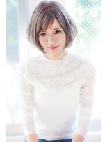 エイト 沖縄豊崎店(EIGHT toyosaki)&nbsp;【EIGHT 豊崎】】外ハネ×ショートバング×ミルクティーカラー