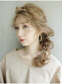 編みおろしアレンジ_ローライトスリークボブ厚めバング_57495