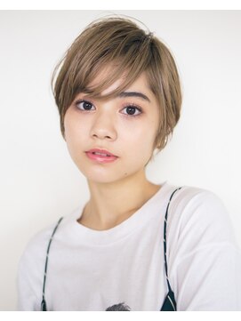 ピズム(PISM) 耳かけ小顔ショート/ショコラベージュ/ベビーバング