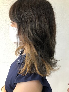 ダブル(W) インナーカラー☆ブラウン