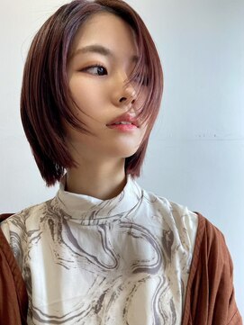 クレビア 名古屋(CreBiA) ピンクブラウン/顔まわりレイヤー/小顔